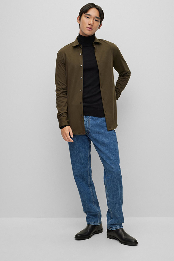 ΠΛΕΚΤΗ ΜΠΛΟΥΖΑ HUGO - 001 ΜΑΥΡΟ